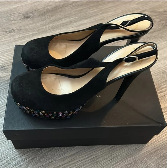 GIUSEPPE Zanotti Rainbow Crystal Heels EUC ❤️ - Picture 1 of 13